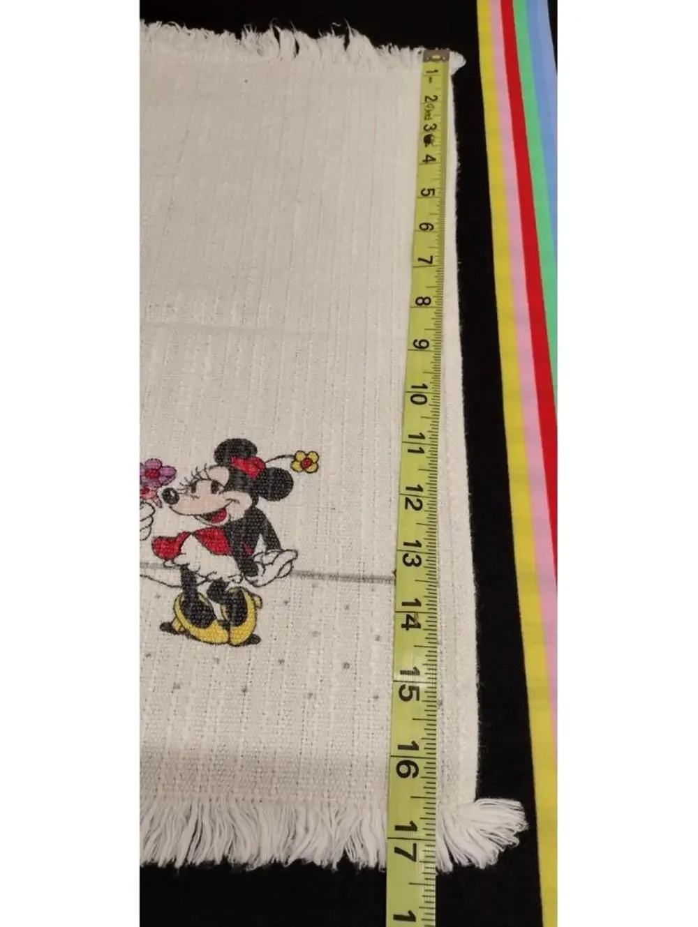 Vintage Mickey Mouse Minnie Hand Towel IN LOVE VERY OLD DISNEY COTTON TOWEL